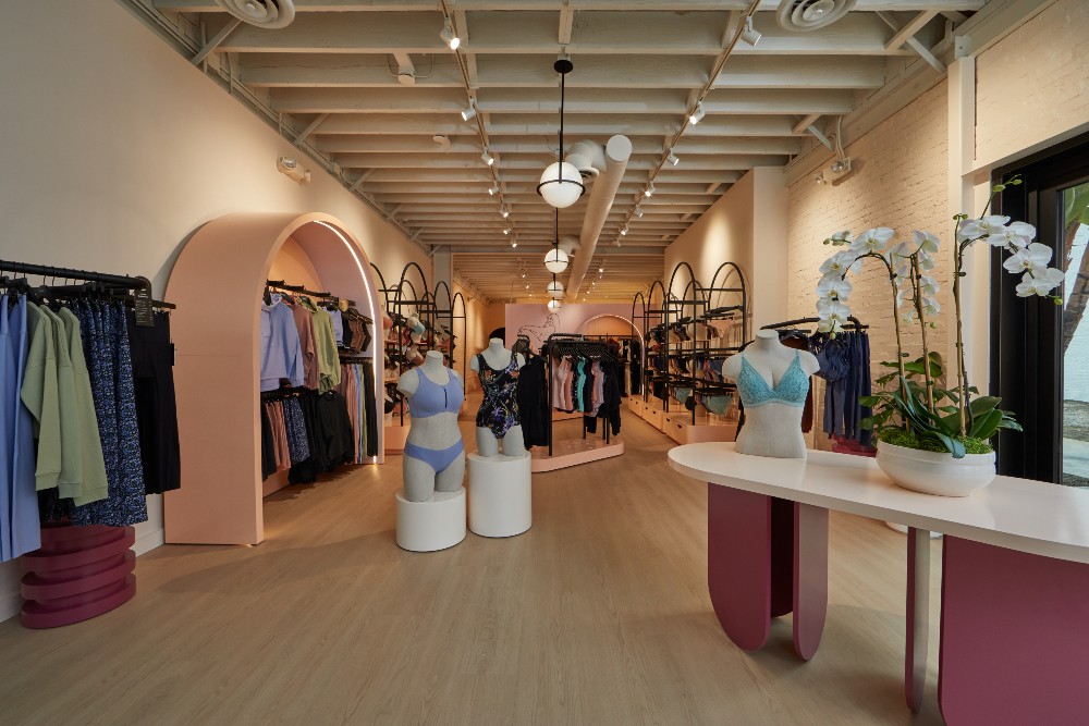 The Santa Monica storefront is 2,500 square feet with a 2,500 square-foot outdoor area.