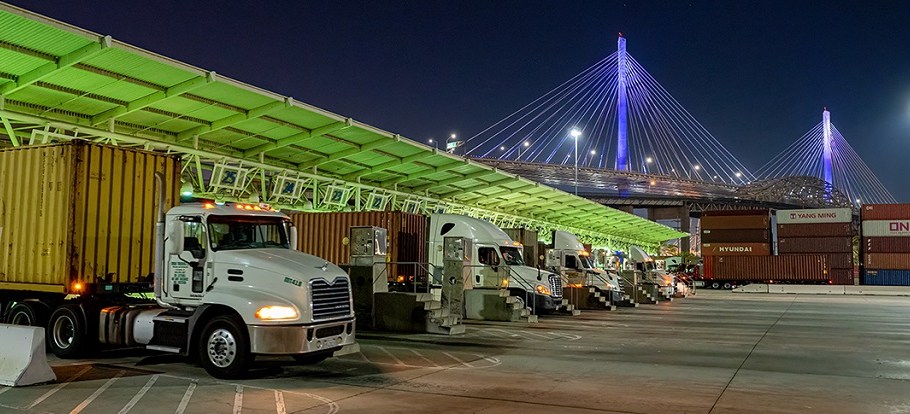 The TTI container terminal at the Port of Long Beach is making it easier for trucks to access it during overnight hours in a new pilot.