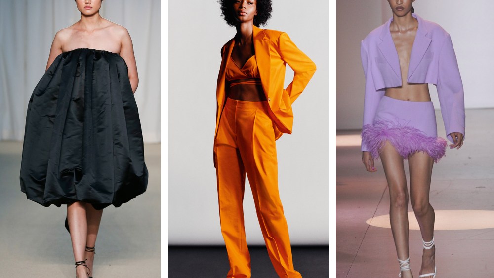 It’s no secret that designers are pining for party wear to return. This was evident in the new shapes, hemlines and bold colors at NYFW.