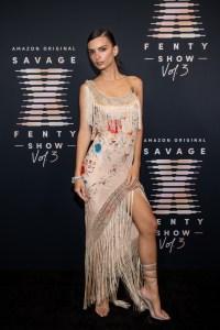 LOS ANGELES, CALIFORNIA - SEPTEMBER 22: In this image released on September 22, Emily Ratajkowski attends Rihanna's Savage X Fenty Show Vol. 3 presented by Amazon Prime Video at The Westin Bonaventure Hotel & Suites in Los Angeles, California; and broadcast on September 24, 2021. (Photo by Emma McIntyre/Getty Images for Rihanna's Savage X Fenty Show Vol. 3 Presented by Amazon Prime Video)