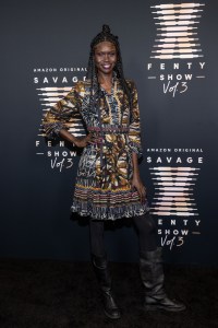 LOS ANGELES, CALIFORNIA - SEPTEMBER 22: In this image released on September 22, Alek Wek attends Rihanna's Savage X Fenty Show Vol. 3 presented by Amazon Prime Video at The Westin Bonaventure Hotel & Suites in Los Angeles, California; and broadcast on September 24, 2021. (Photo by Emma McIntyre/Getty Images for Rihanna's Savage X Fenty Show Vol. 3 Presented by Amazon Prime Video)