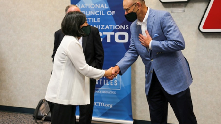 USTR Katherine Tai made a trip to the heart of U.S. textile country, taking tours and talking Made in America and the sector’s importance.