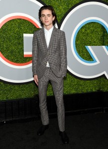 Timothee Chalamet arrives at the GQ Men of the Year Party at Chateau Marmont on Thursday, Dec. 7, 2017, in Los Angeles. (Photo by Chris Pizzello/Invision/AP)