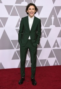 Timothee Chalamet arrives at the 90th Academy Awards Nominees Luncheon at The Beverly Hilton hotel on Monday, Feb. 5, 2018, in Beverly Hills, Calif. (Photo by Jordan Strauss/Invision/AP)