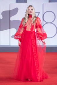 Kate Hudson attending the Mona Lisa And The Blood Moon Premiere as part of the 78th Venice International Film Festival in Venice, Italy on September 05, 2021. Photo by Aurore Marechal/Abaca/Sipa USA(Sipa via AP Images)