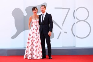 6641184 02.09.2021 Actress Sophie Hunter and actor Benedict Cumberbatch pose for photos on the red carpet ahead the premiere of the film directed by Jane Campion "The Power of the Dog" as part of the 78th Venice International Film Festival, in Lido, Italy. Ekaterina Chesnokova / Sputnik  via AP