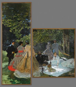 “Le déjeuner sur l’herbe, fragment,” 1865-66, Claude Monet