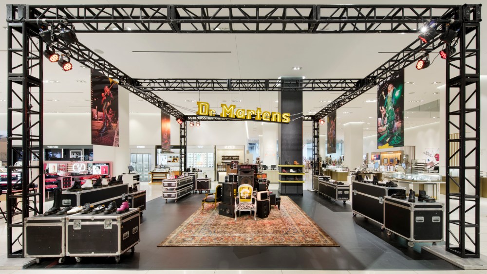 The Dr. Martens pop-up shop at Nordstrom's Manhattan flagship.