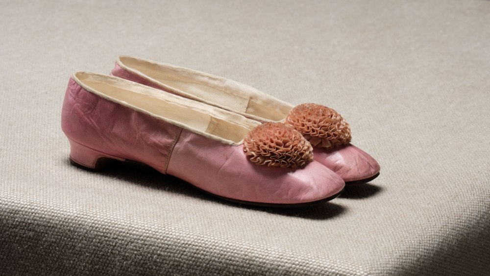 A pair of shoes that belonged to Empress Eugenie, circa 1860.