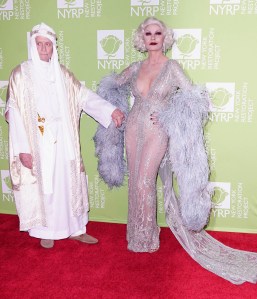 Photo by: zz/John Nacion/STAR MAX/IPx 2019 10/31/19 Michael Douglas and Catherine Zeta-Jones at Bette Midler's 2019 Hulaween Ball benefiting the New York Restoration Project held on October 31, 2019 at the New York Midtown Hilton Hotel in New York City. (NYC)