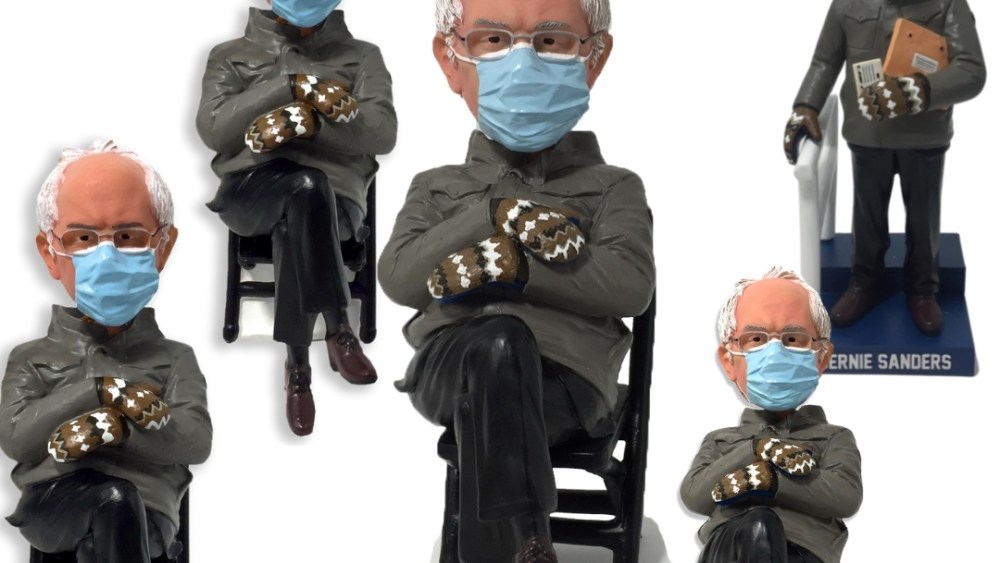 Bernie Sanders bobbleheads.