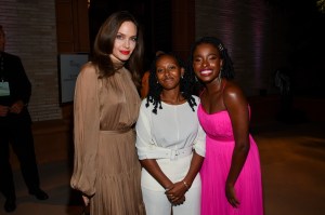 Angelina Jolie, Zahara Jolie-Pitt and Amanda Gorman