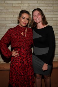 Alyssa Milano and Paxton Smith