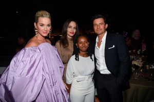 Katy Perry, Angelina Jolie, Zahara Jolie-Pitt and Orlando Bloom
