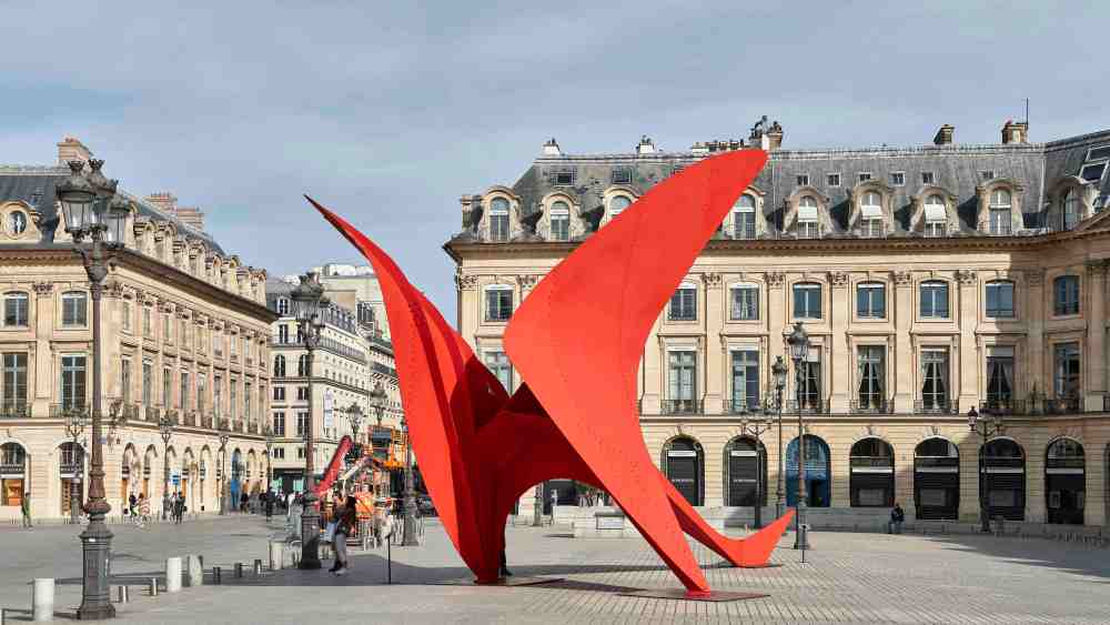 Alexander Calder's 1975 sculpture "Flying Dragon" on Place Vendôme in Paris.