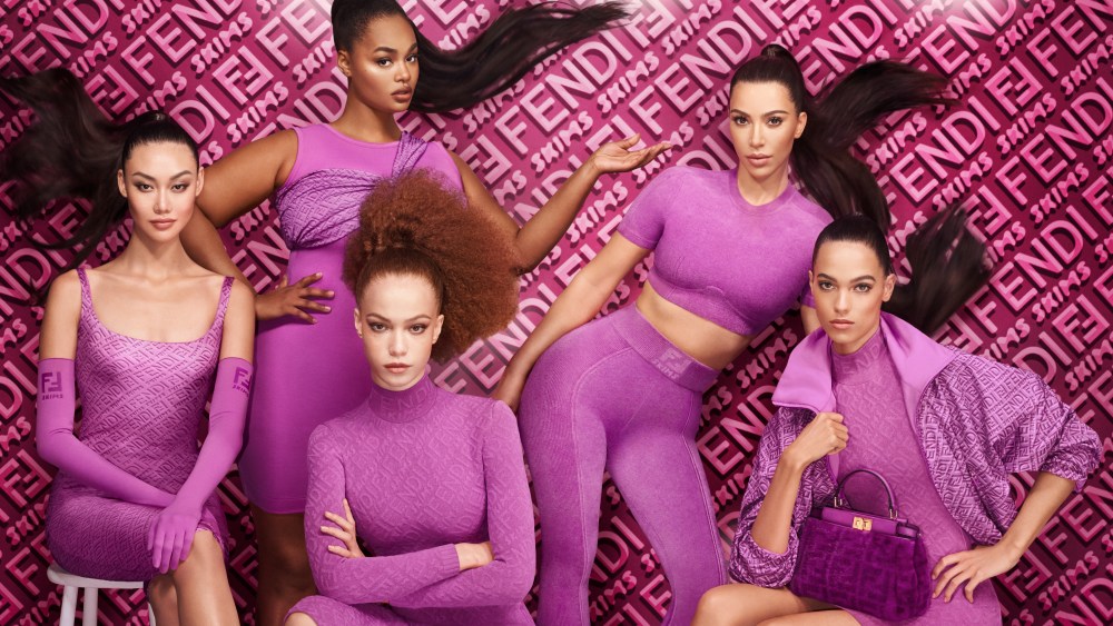 The Fendi x Skims ad campaign starring Kim Kardashian West, alongside models Precious Lee, Tianna St. Louis, Jessie Li and Grace Valentine.