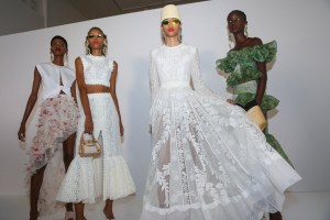 Backstage at Giambattista Valli RTW Spring 2022