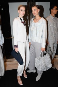 Backstage at Giorgio Armani RTW Spring 2022