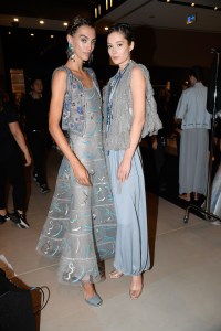 Backstage at Giorgio Armani RTW Spring 2022