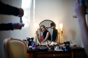 Getting ready with Grace Van Patten.
