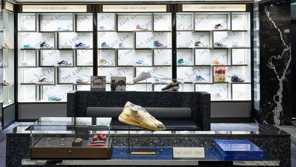 The Edit LDN store in Harrods.