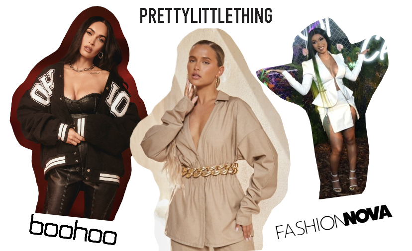 prettylittlething, boohoo, mollymae, Megan fox, cards b, collaborations, influencers, power