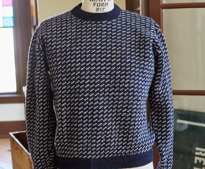 A pre-worn L.L. Bean Norwegian sweater from the 1980s will be in the next drop.