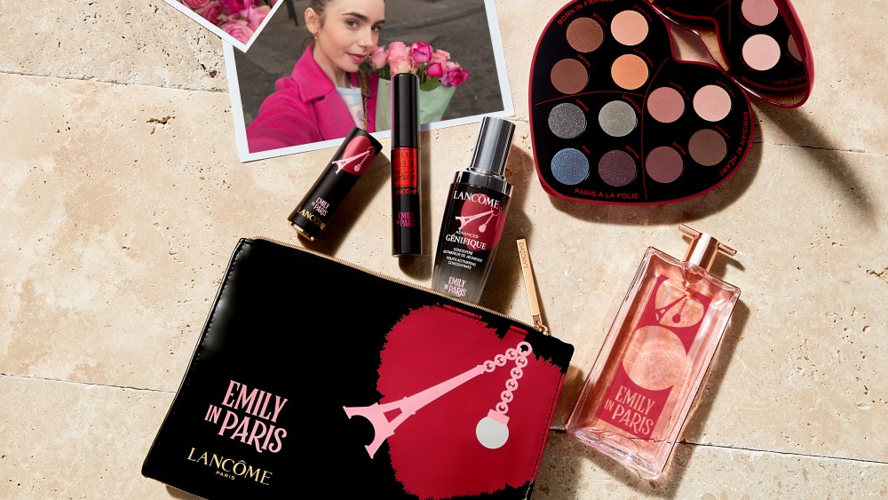 The Lancôme x Emily in Paris products