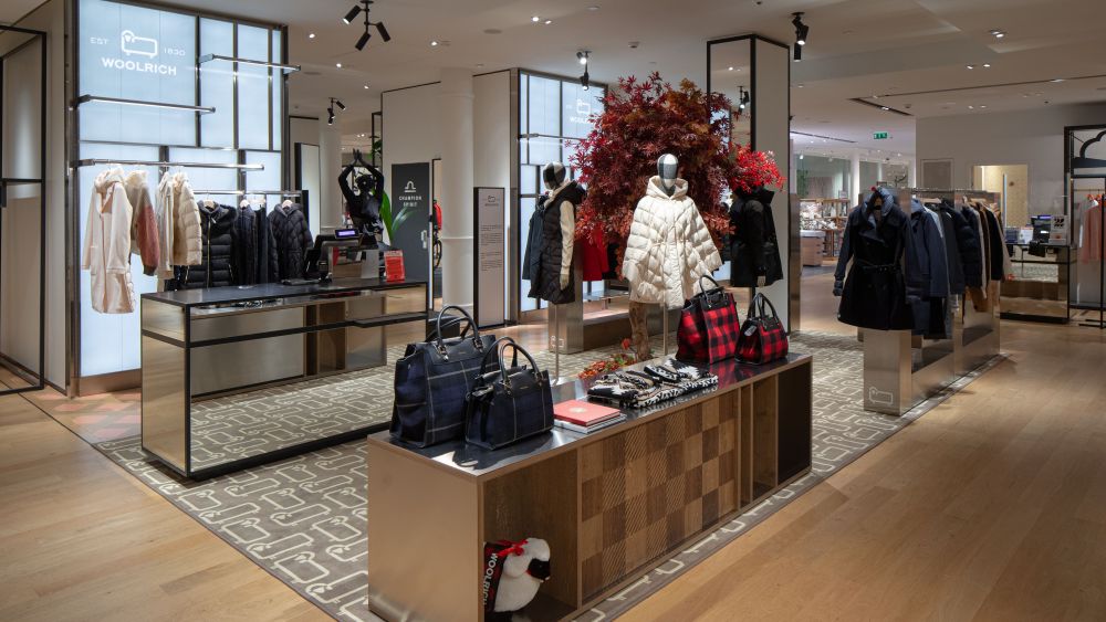 The Woolrich shop-in-shop at Paris' Le Bon Marché.