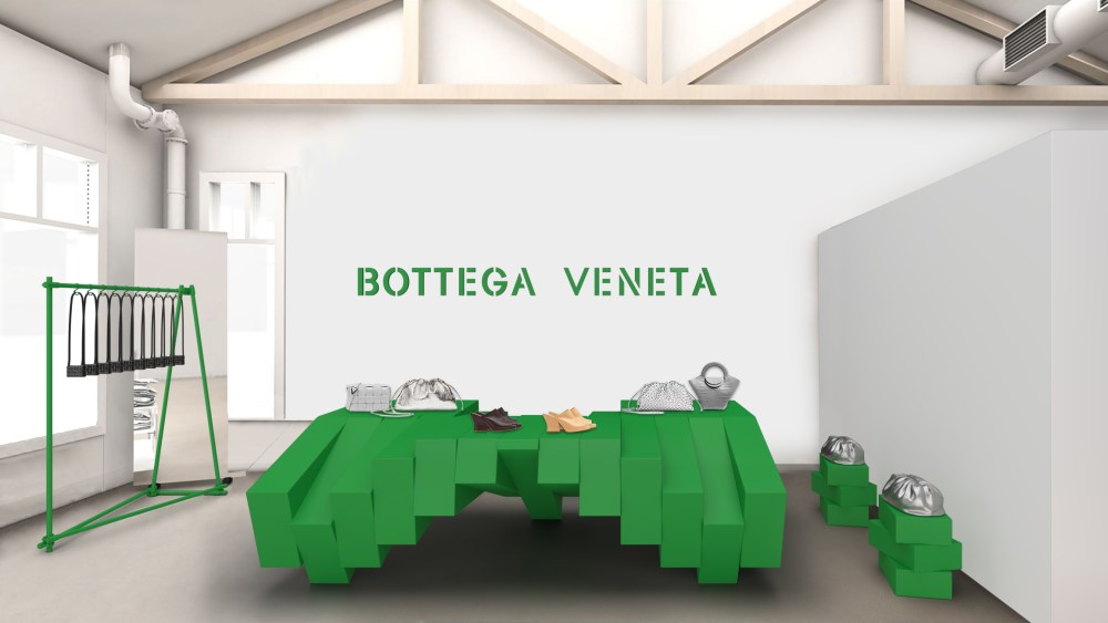 Rendering of Bottega Veneta installation.