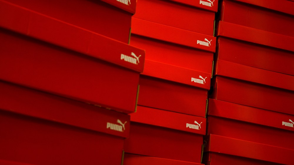 Puma introduced new, more environmentally friendly shoe boxes this year.
