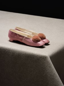 A pair of shoes that belonged to Empress Eugenie, circa 1860.