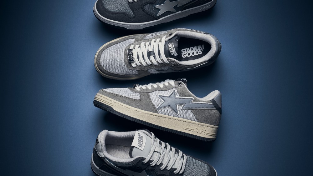 Stadium Goods will release special branded versions of A Bathing Ape's BAPE STA and SK8 STA sneakers