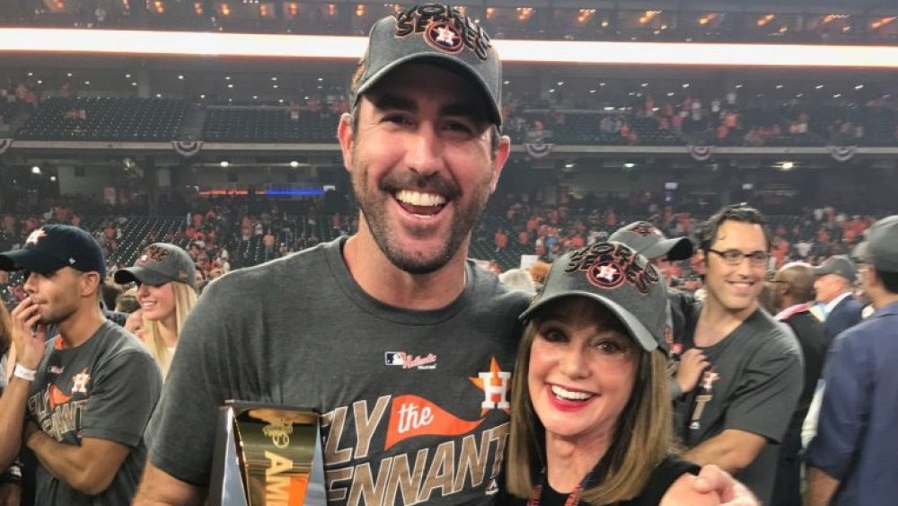Janet Gurwitch with Houston Astros pitcher Justin Verlander