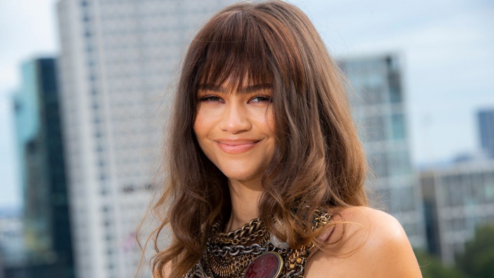 Zendaya poses for photographers at the photo call for the film 'Dune' in a central London hotel, Sunday, Oct. 17, 2021. (Photo by Joel C Ryan/Invision/AP)