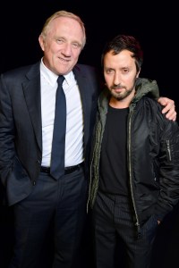 Francois-Henri Pinault and Anthony Vaccarello