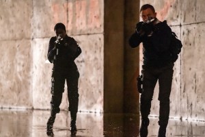 Lashana Lynch and Daniel Craig