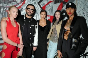 Candice Swanepoel, Riccardo Tisci, Irina Shayk, Mariacarla Boscono and Gia Bab