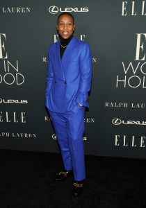 Lena Waithe arrives at the 27th annual ELLE Women in Hollywood celebration on Tuesday, Oct. 19, 2021, at the Academy Museum of Motion Pictures in Los Angeles. (AP Photo/Chris Pizzello)