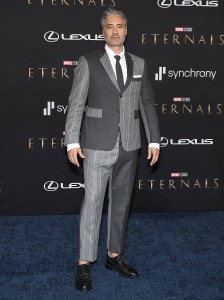 Taika Waititi arrives at Marvel Studios' ETERNALS Los Angeles Premiere held at The Dolby Theater in Hollywood, CA on Monday, ​October 18, 2021. (Photo By Sthanlee B. Mirador/Sipa USA)(Sipa via AP Images)