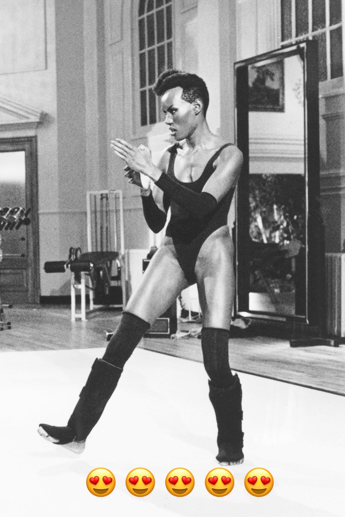 Bodysuits, leg warmers and killer martial arts moves? Yes please. Grace Jones embodied Eighties glamour with edge and personality that was unparalleled - and remains iconic to this day.