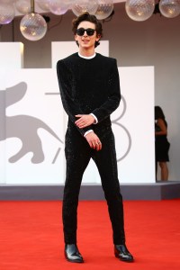 Timothee Chalamet poses for photographers upon arrival at the premiere of the film 'Dune' during the 78th edition of the Venice Film Festival in Venice, Italy, Friday, Sep, 3, 2021. (Photo by Joel C Ryan/Invision/AP)