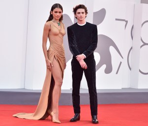 VENICE, ITALY - SEPTEMBER 03:Zendaya, Timothée Chalamet attends the red carpet of the movie "Dune" during the 78th Venice International Film Festival on September 03, 2021 in Venice, Italy. Photo by: Rocco Spaziani/picture-alliance/dpa/AP Images