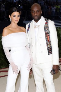 Kendall Jenner and Virgil Abloh at the Met Gala in 2018