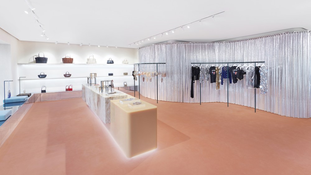 The interior of the Paco Rabanne store on Avenue Montaigne.