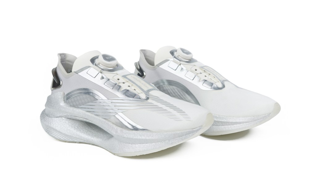 A pair of sneakers from the Li Ning x Hajime Sorayama collaboration.