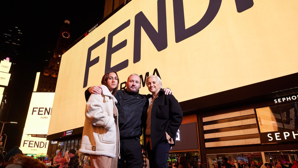 Delfina Delettrez Fendi, Kim Jones and Silvia Venturini Fendi.