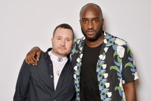 Kim Jones and Virgil Abloh backstage at the Louis Vuitton Men's Spring 2018 show