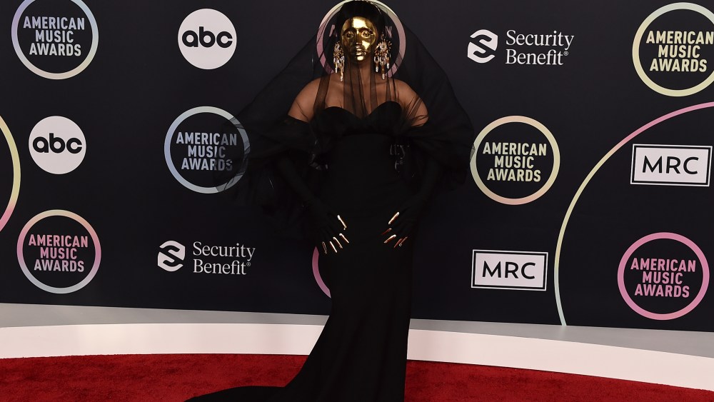 Cardi B arrives at the American Music Awards on Sunday, Nov. 21, 2021, at Microsoft Theater in Los Angeles. (Photo by Jordan Strauss/Invision/AP)