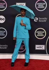 Billy Porter arrives at the American Music Awards on Sunday, Nov. 21, 2021, at Microsoft Theater in Los Angeles. (Photo by Jordan Strauss/Invision/AP)